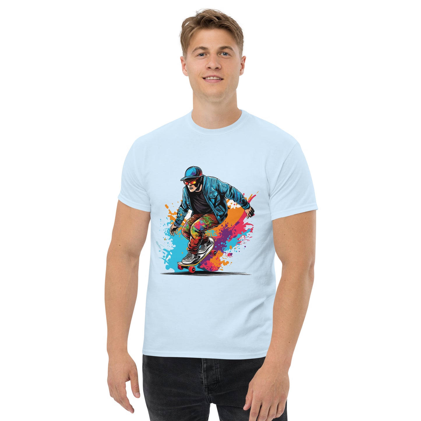 Men's classic tee |  skateboard  | moods print