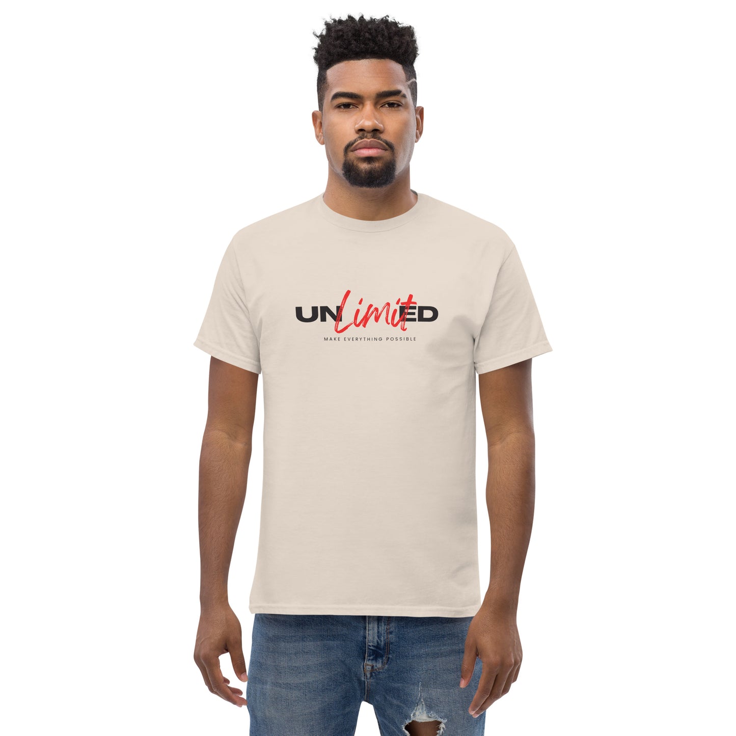 Men's classic tee  | unlimited make everything possible | print on demand