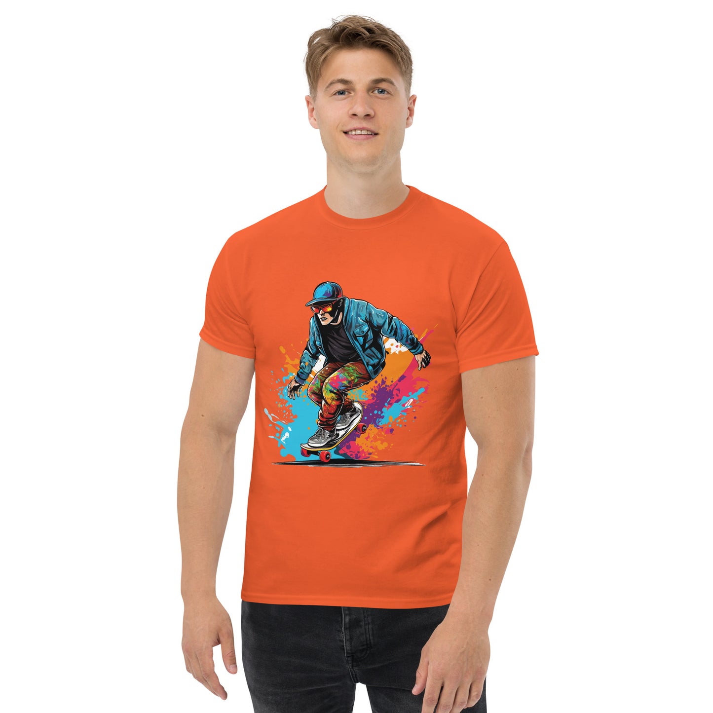 Men's classic tee |  skateboard  | moods print