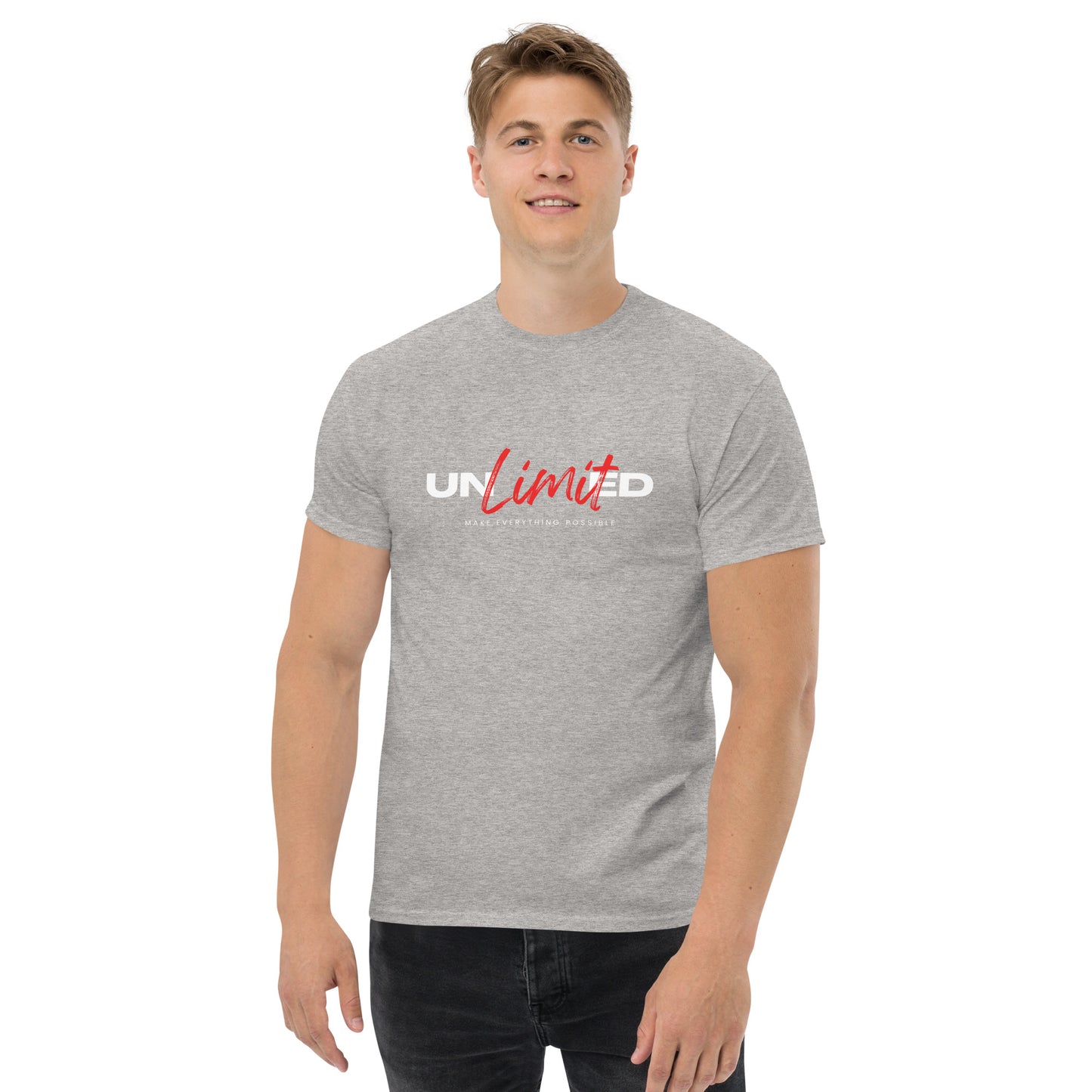 Men's classic tee | unlimited make everything possible | print on demand