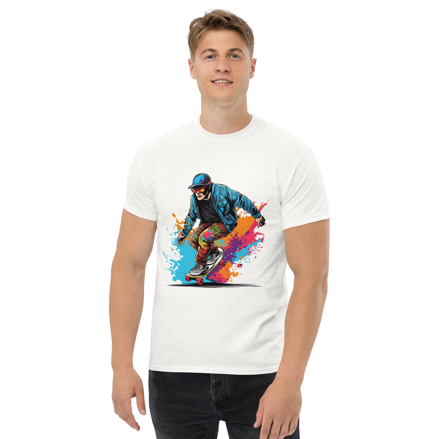 Men's classic tee |  skateboard  | moods print