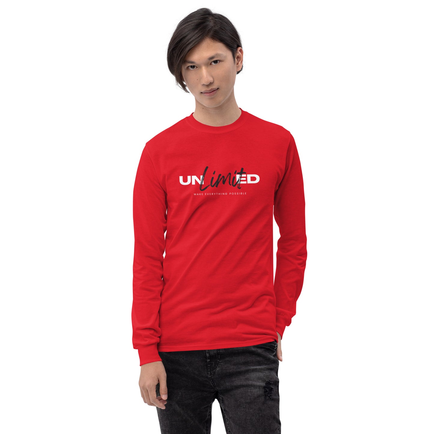 Men’s Long Sleeve Shirt  | unlimited make everything possible | print on demand