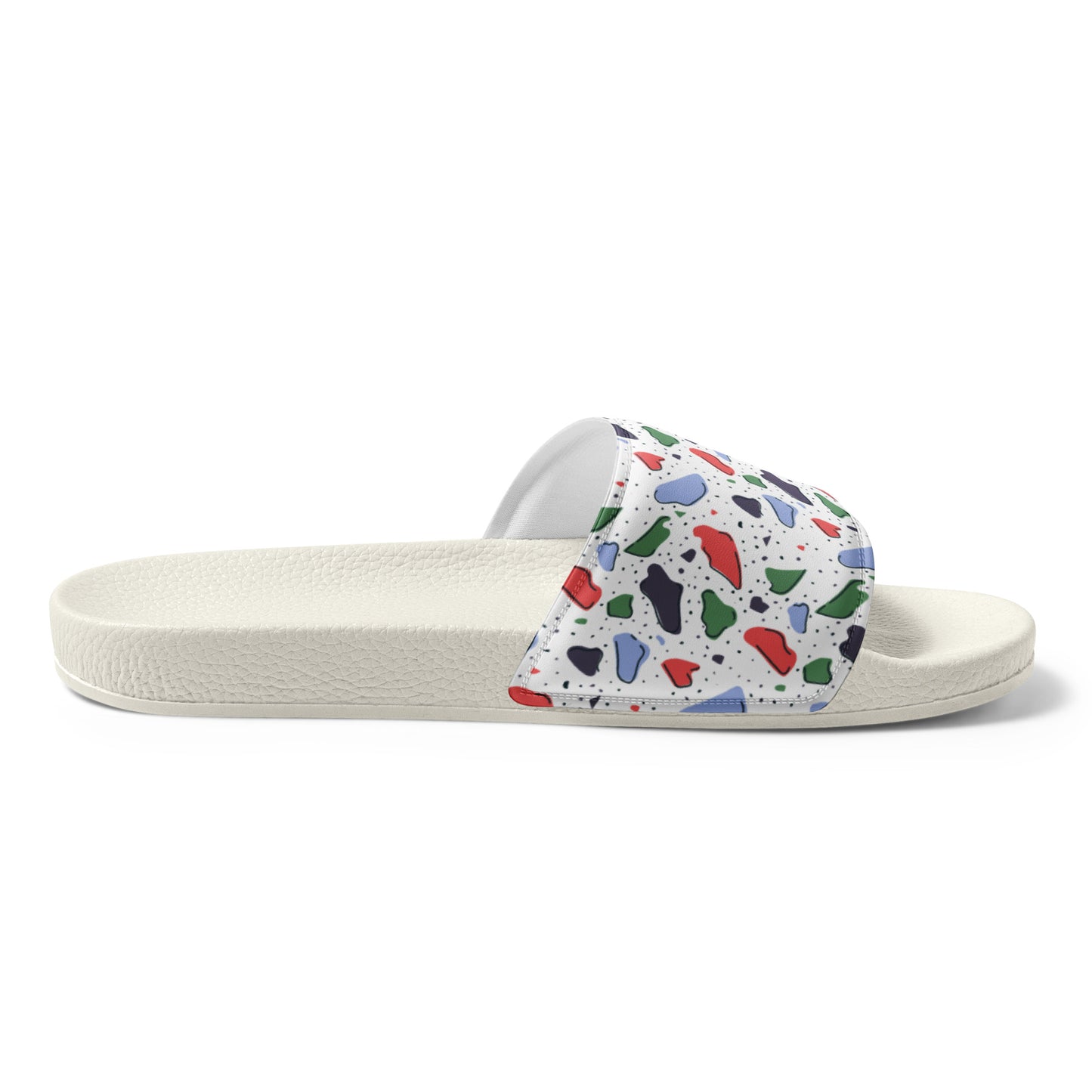 Men’s slides - Colorful terrazzo pattern design - print on demand