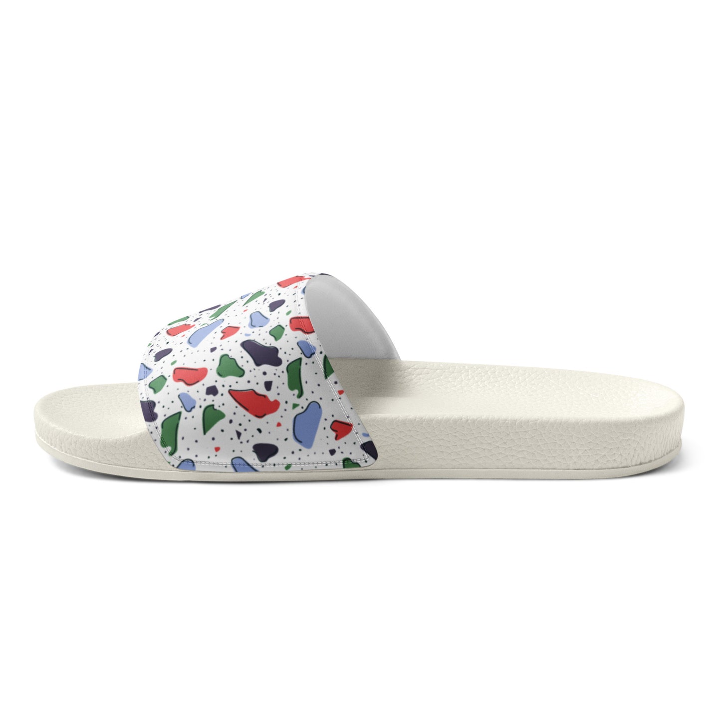 Men’s slides - Colorful terrazzo pattern design - print on demand