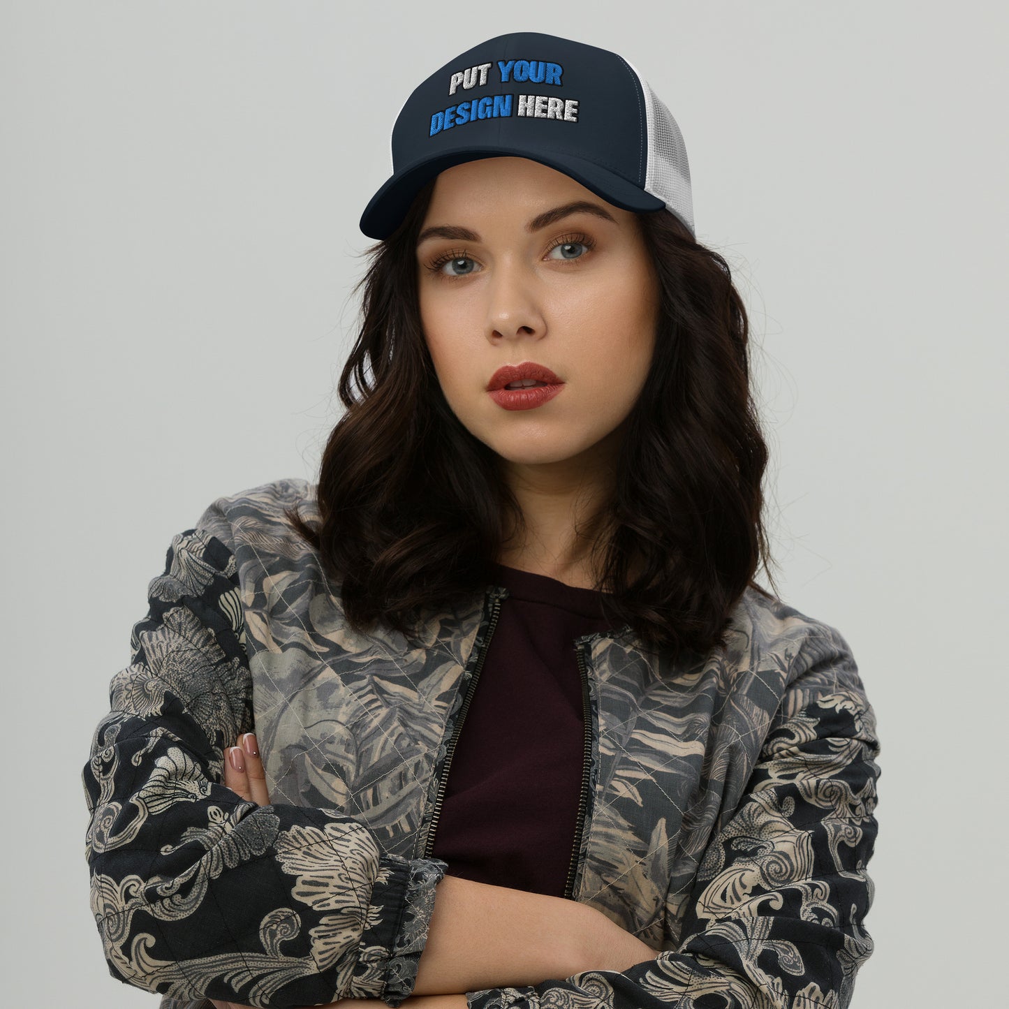 Retro Trucker Hat | Yupoong 6606 | - put your design here - standard color - 3D Puff