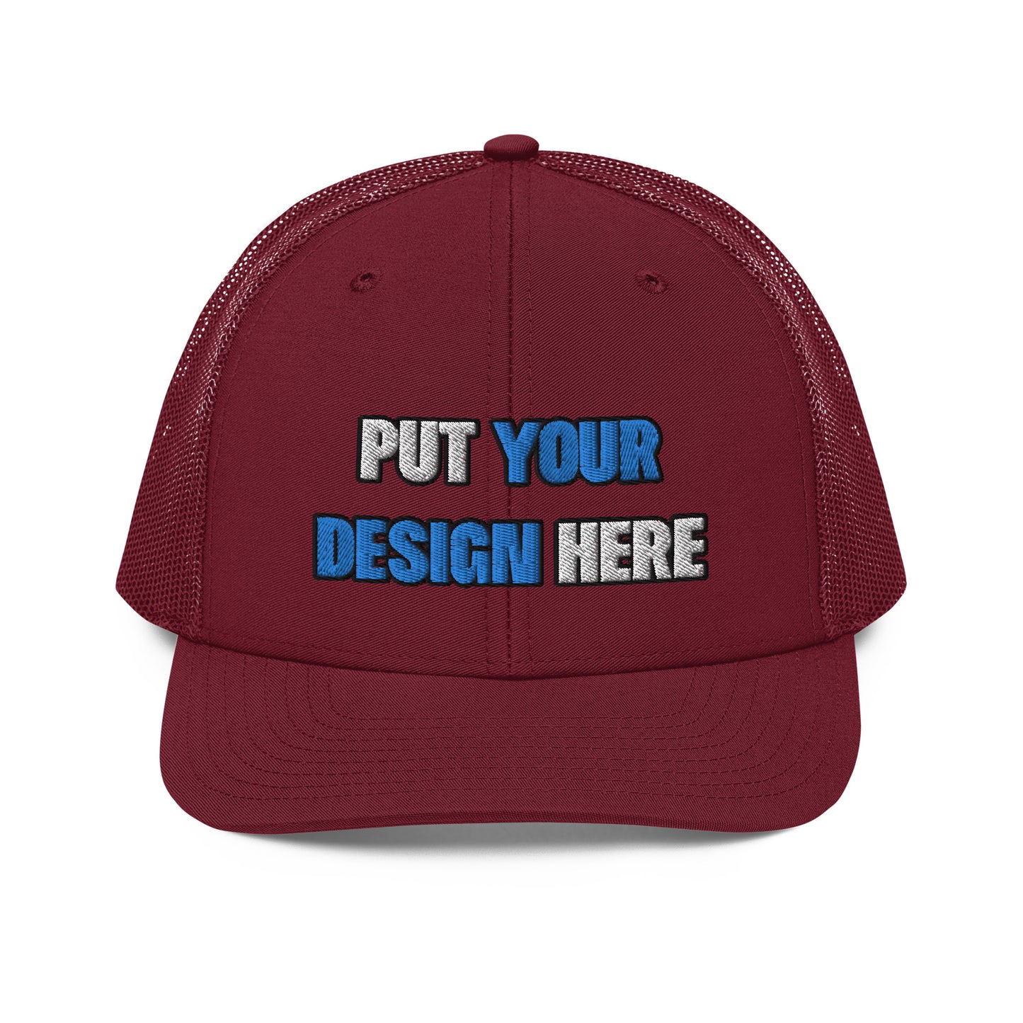Snapback Trucker Cap | Richardson 112 - put your design here | standard color - Flat Embroidery