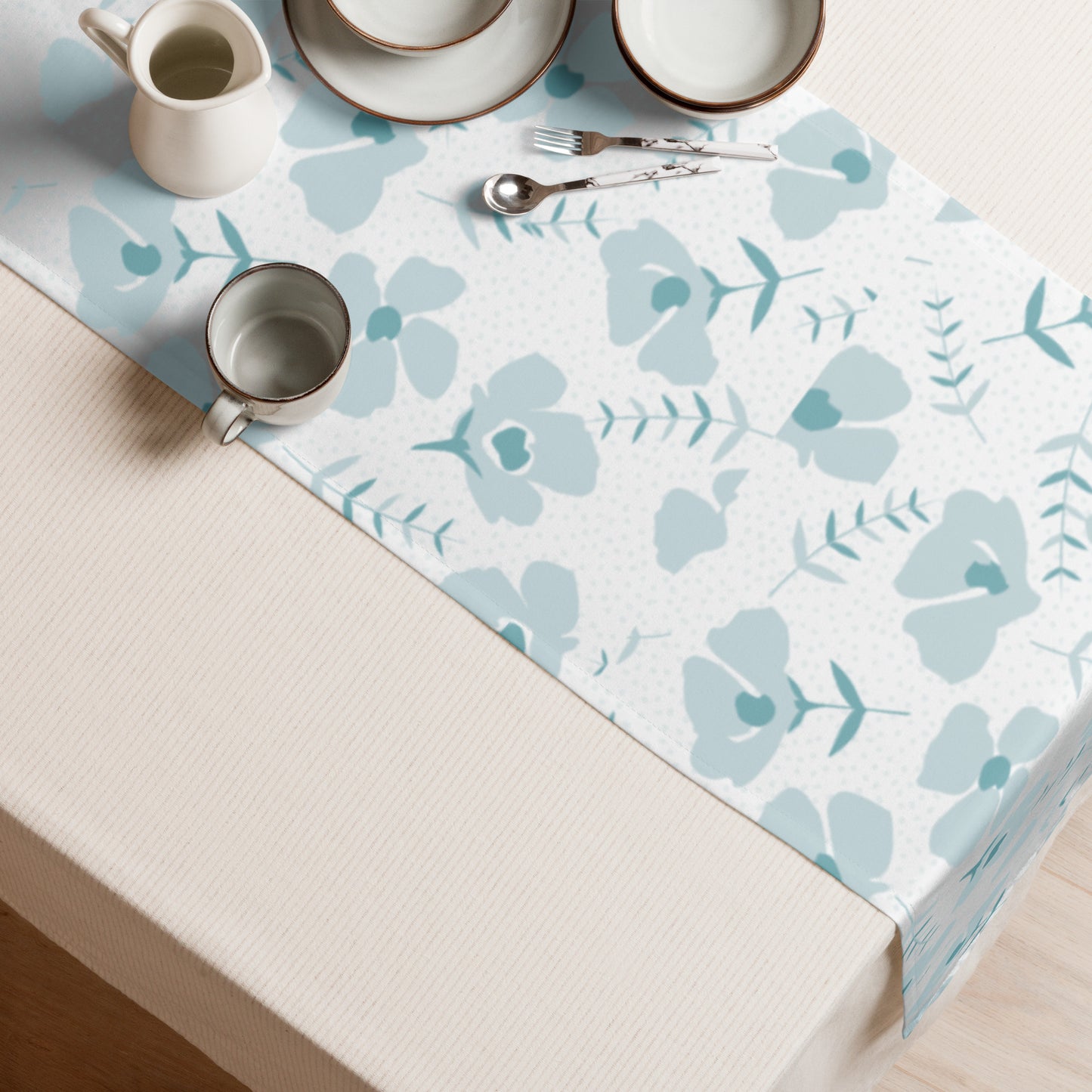 Table runner flower design | moodsprint |  print on demand