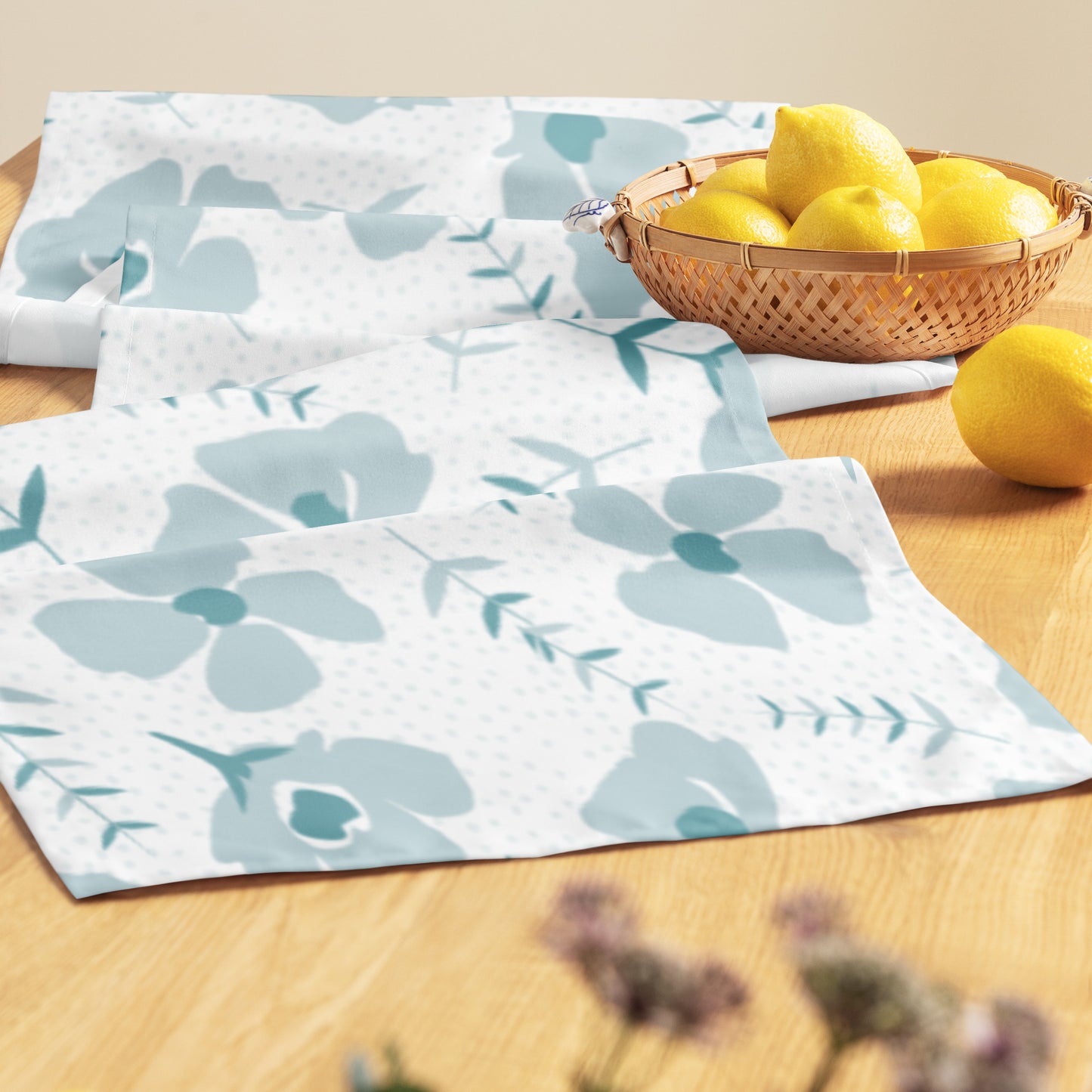 Table runner flower design | moodsprint |  print on demand
