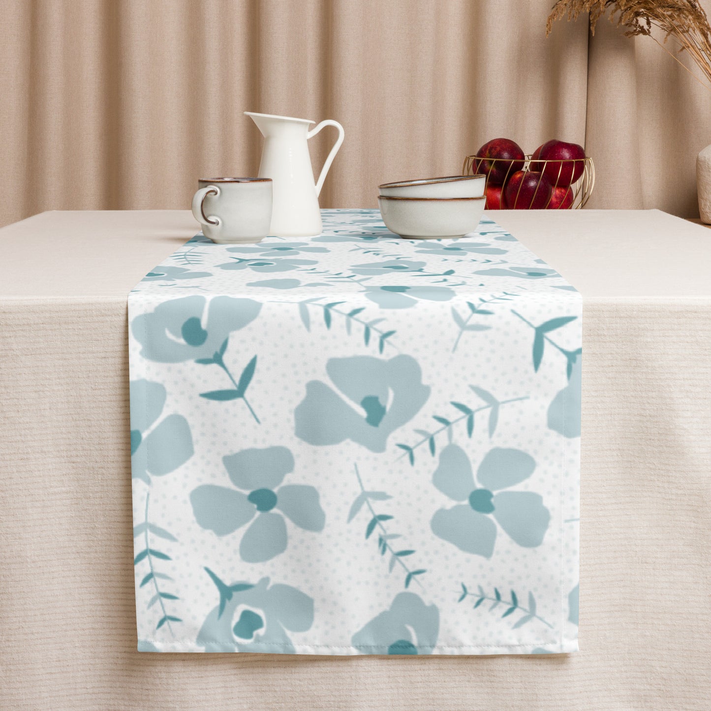 Table runner flower design | moodsprint |  print on demand