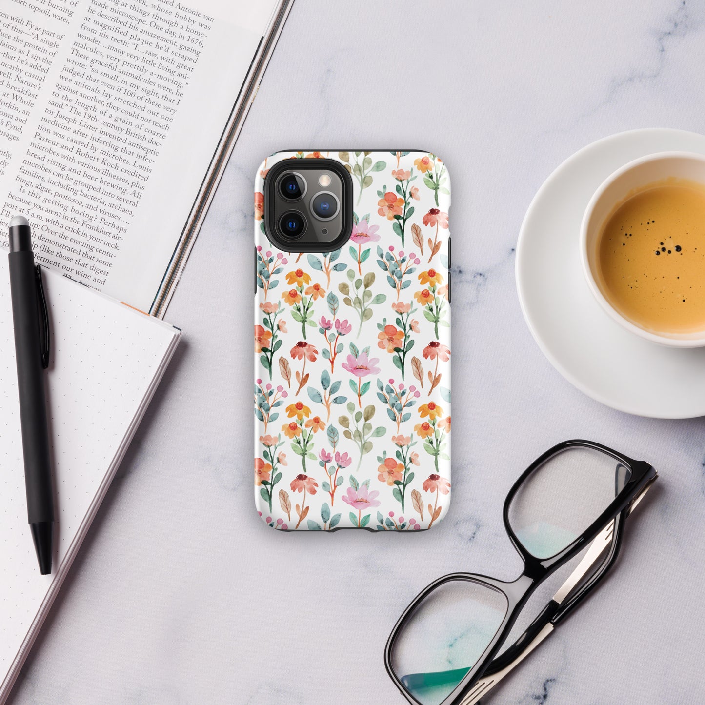 Tough Case for iPhone® - flower pattern - print on demand