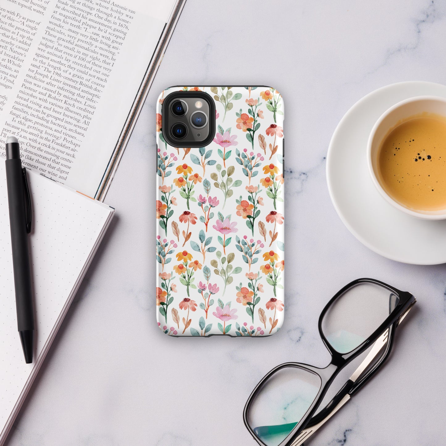 Tough Case for iPhone® - flower pattern - print on demand