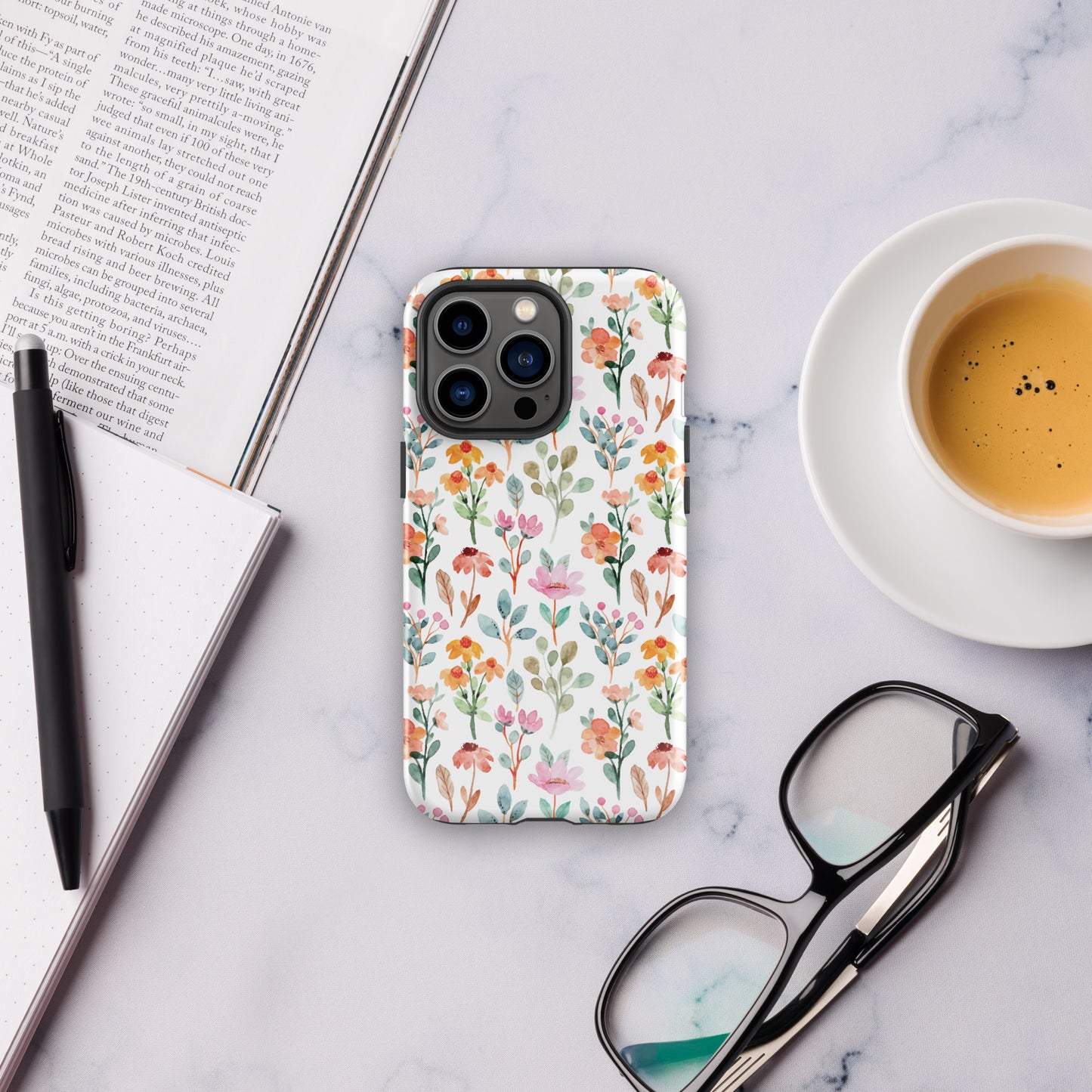 Tough Case for iPhone® - flower pattern - print on demand