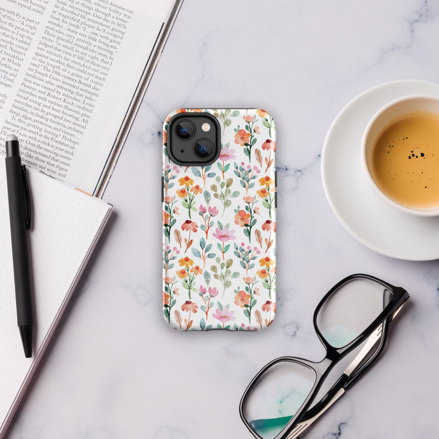 Tough Case for iPhone® - flower pattern - print on demand
