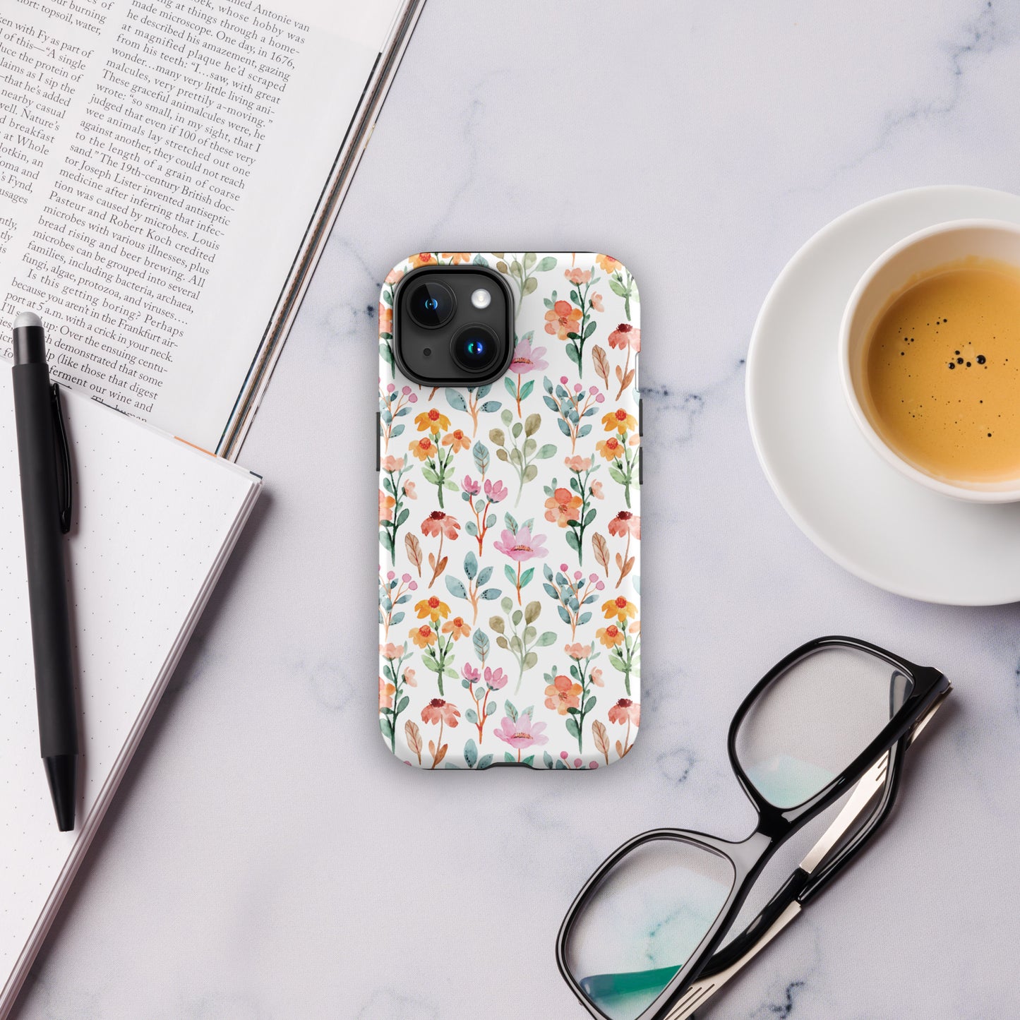 Tough Case for iPhone® - flower pattern - print on demand