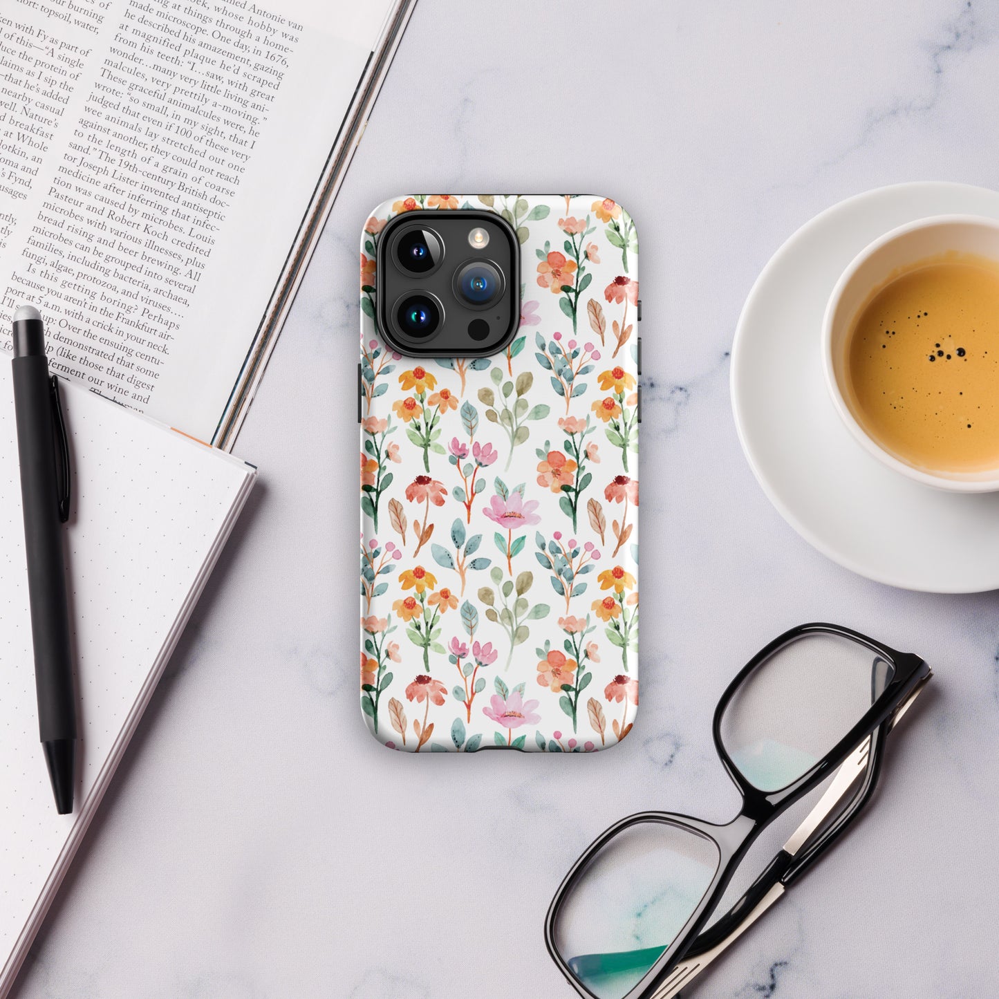 Tough Case for iPhone® - flower pattern - print on demand