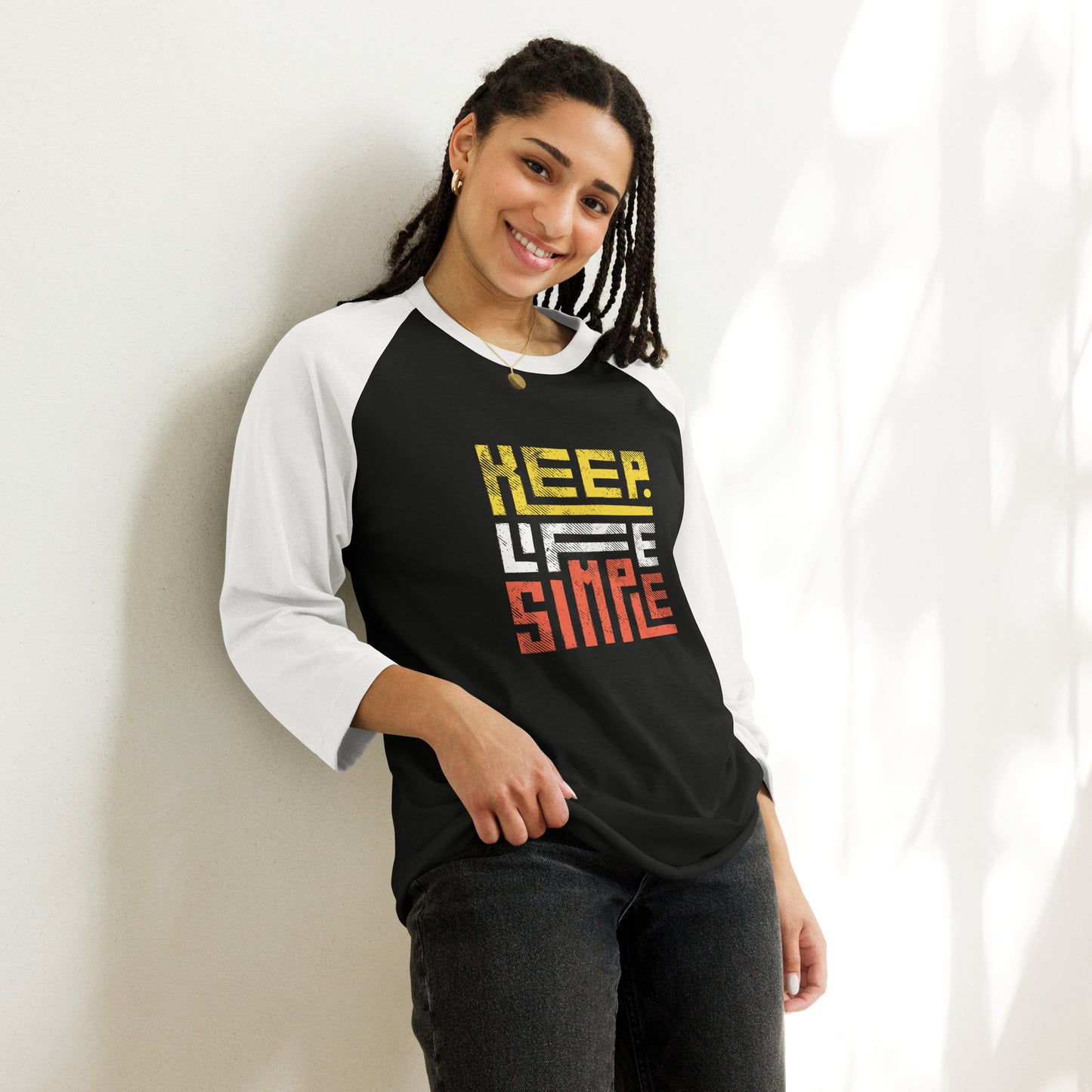 Unisex 3/4 Sleeve Raglan Shirt | Tultex 245 - keep life simple - print on demand