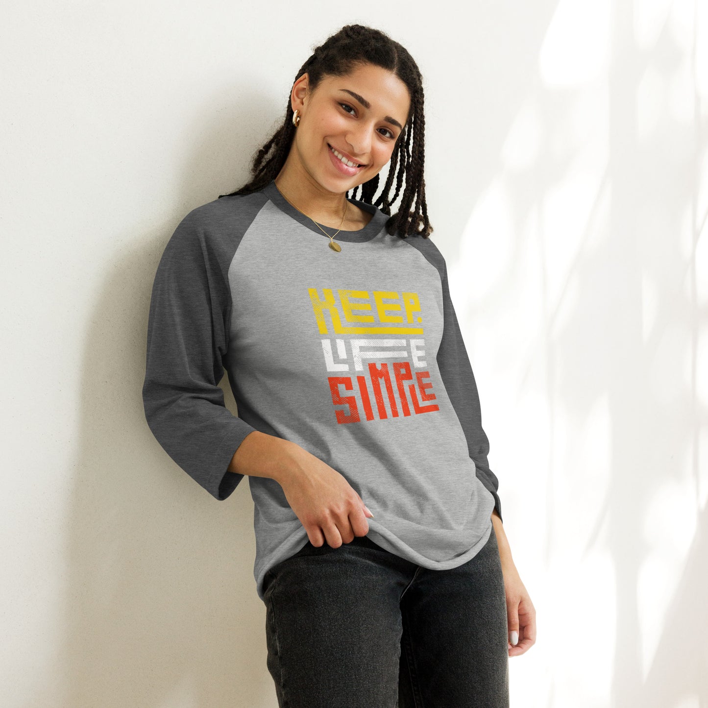 Unisex 3/4 Sleeve Raglan Shirt | Tultex 245 - keep life simple - print on demand