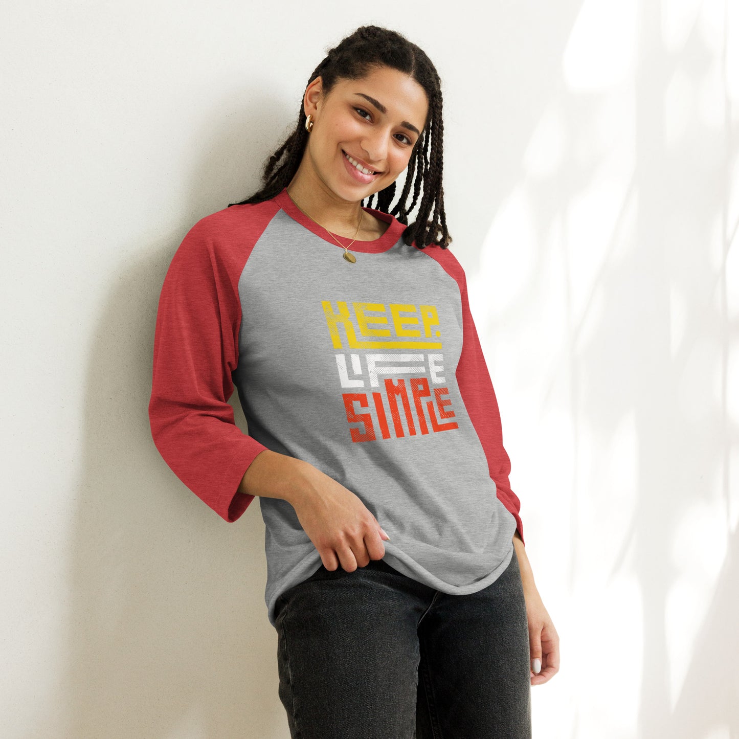 Unisex 3/4 Sleeve Raglan Shirt | Tultex 245 - keep life simple - print on demand