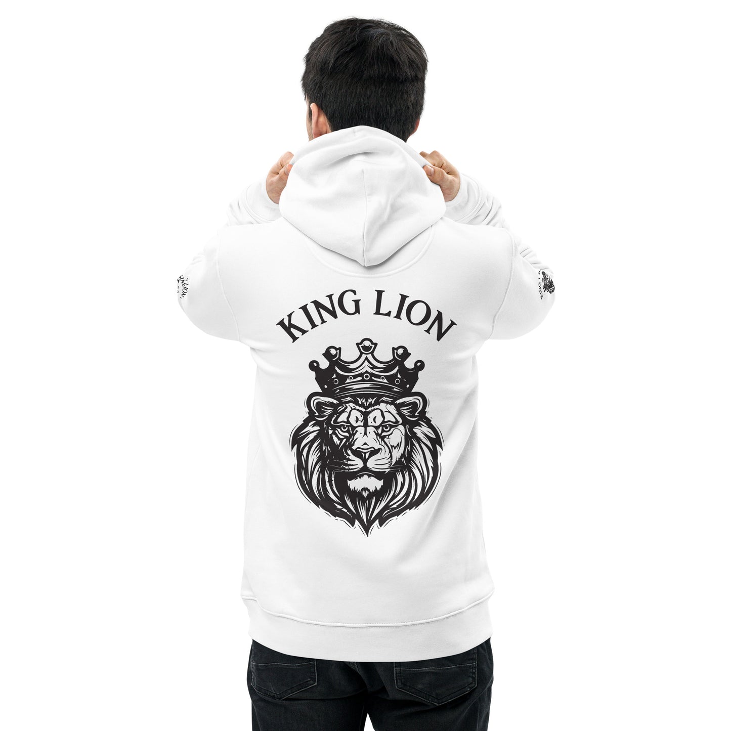 Unisex essential eco hoodie - king lion - print on demand