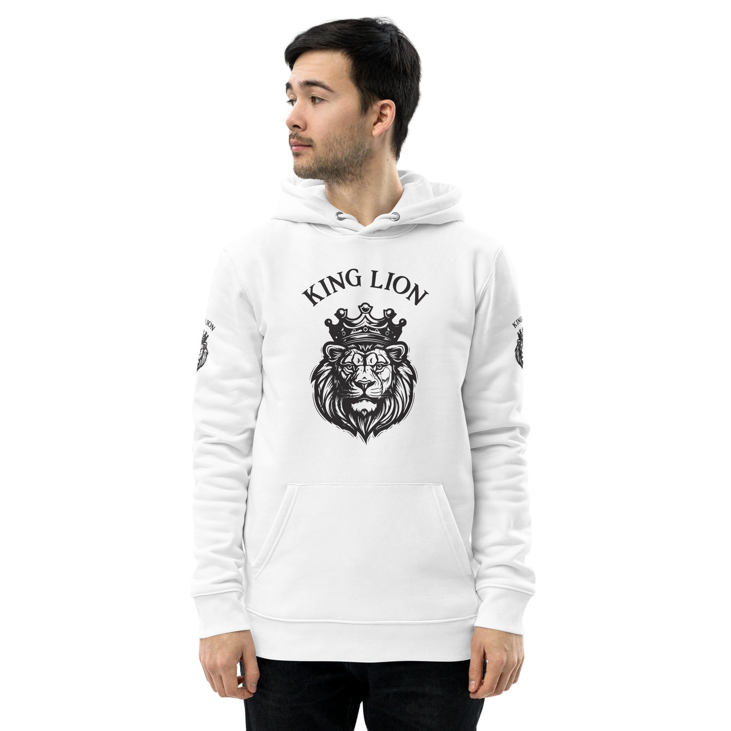 Unisex essential eco hoodie - king lion - print on demand