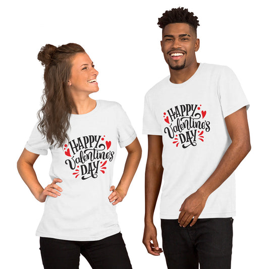 happy valentine's day |  Unisex Staple T-Shirt | Bella + Canvas 3001