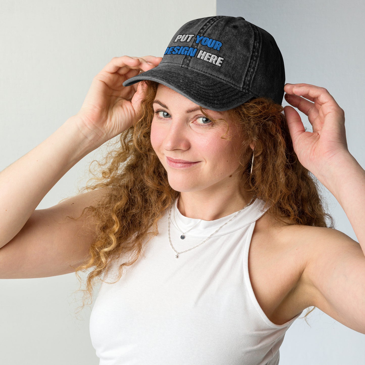 Vintage Cap | Otto Cap 18-1248 - put your design here | standard color - Flat Embroidery