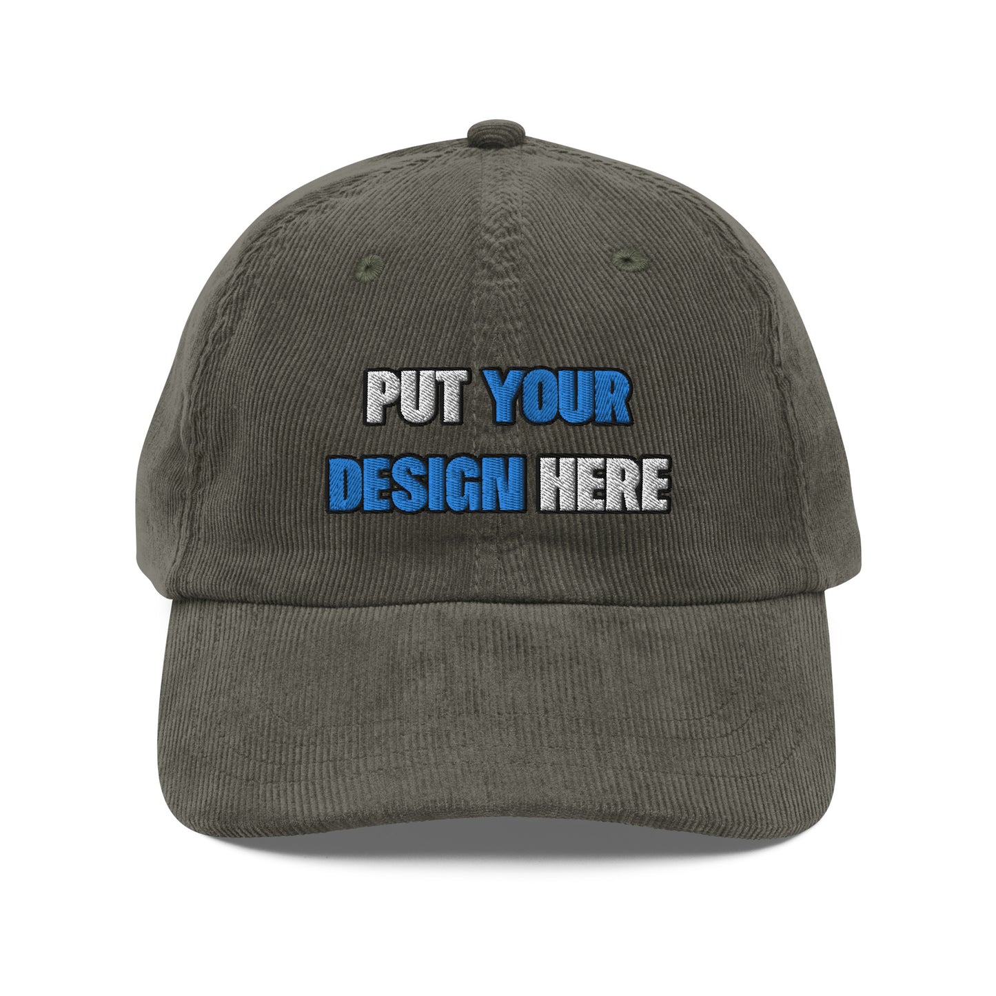 Vintage Corduroy Cap | Big Accessories BA703 - put your design here | standard color - 3D Puff