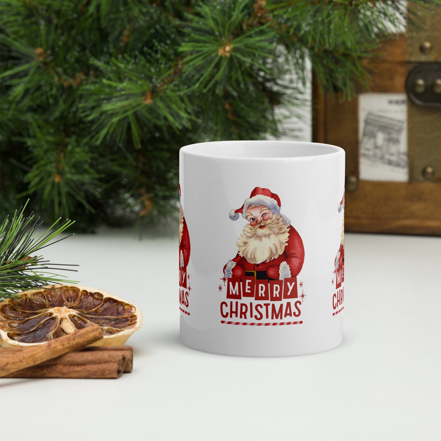 White glossy mug | merry christmas | moods print