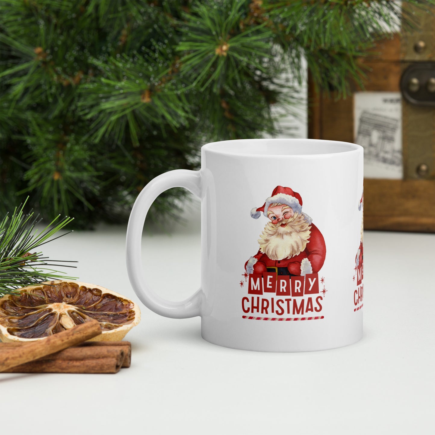 White glossy mug | merry christmas | moods print