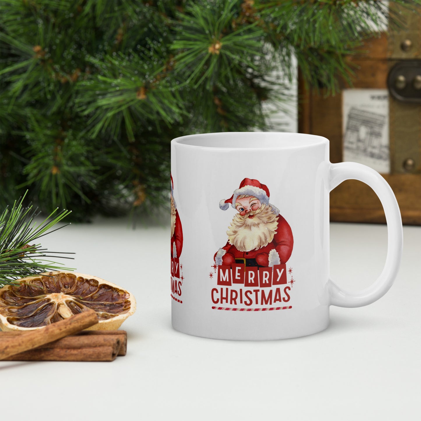 White glossy mug | merry christmas | moods print
