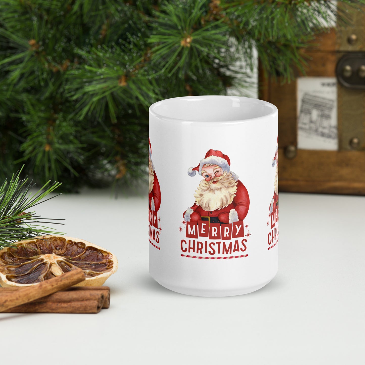 White glossy mug | merry christmas | moods print