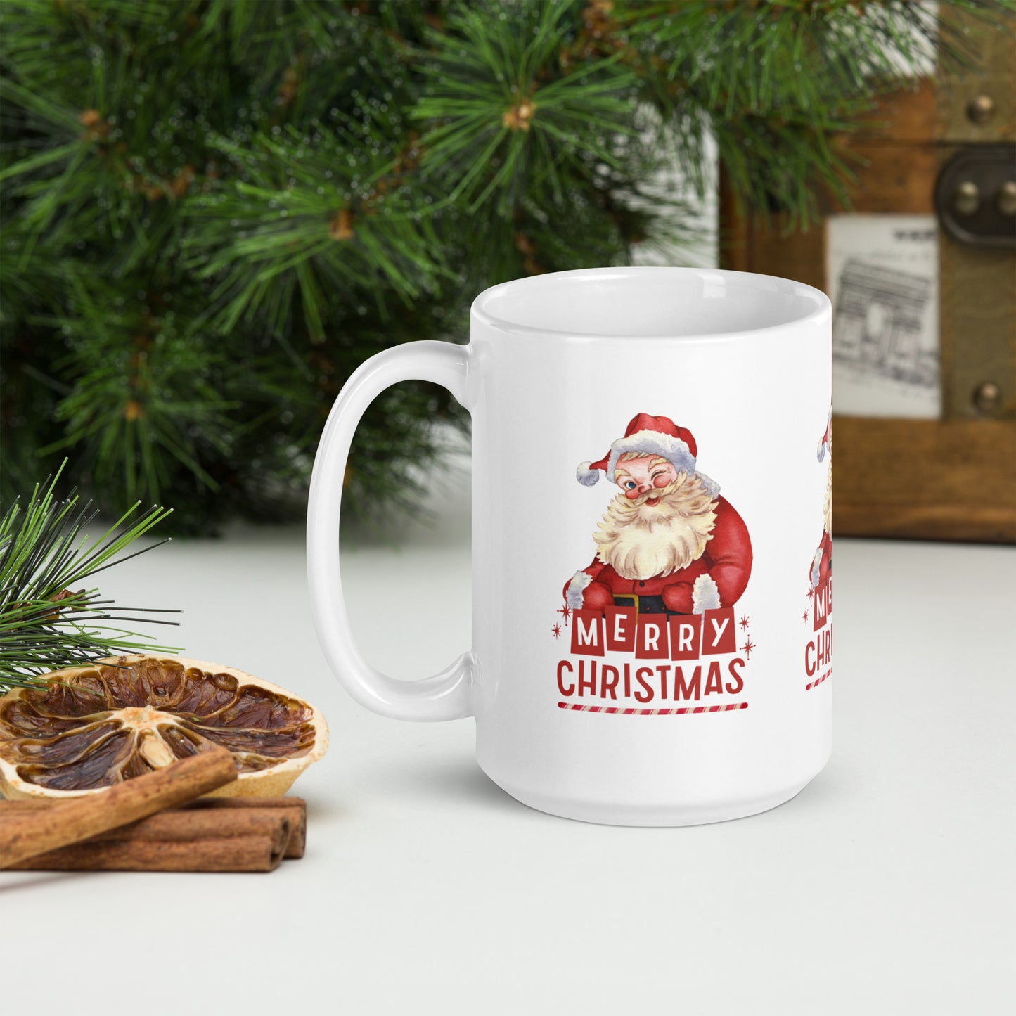 White glossy mug | merry christmas | moods print