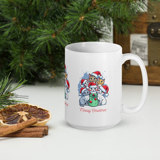 White glossy mug | merry christmas | moods print
