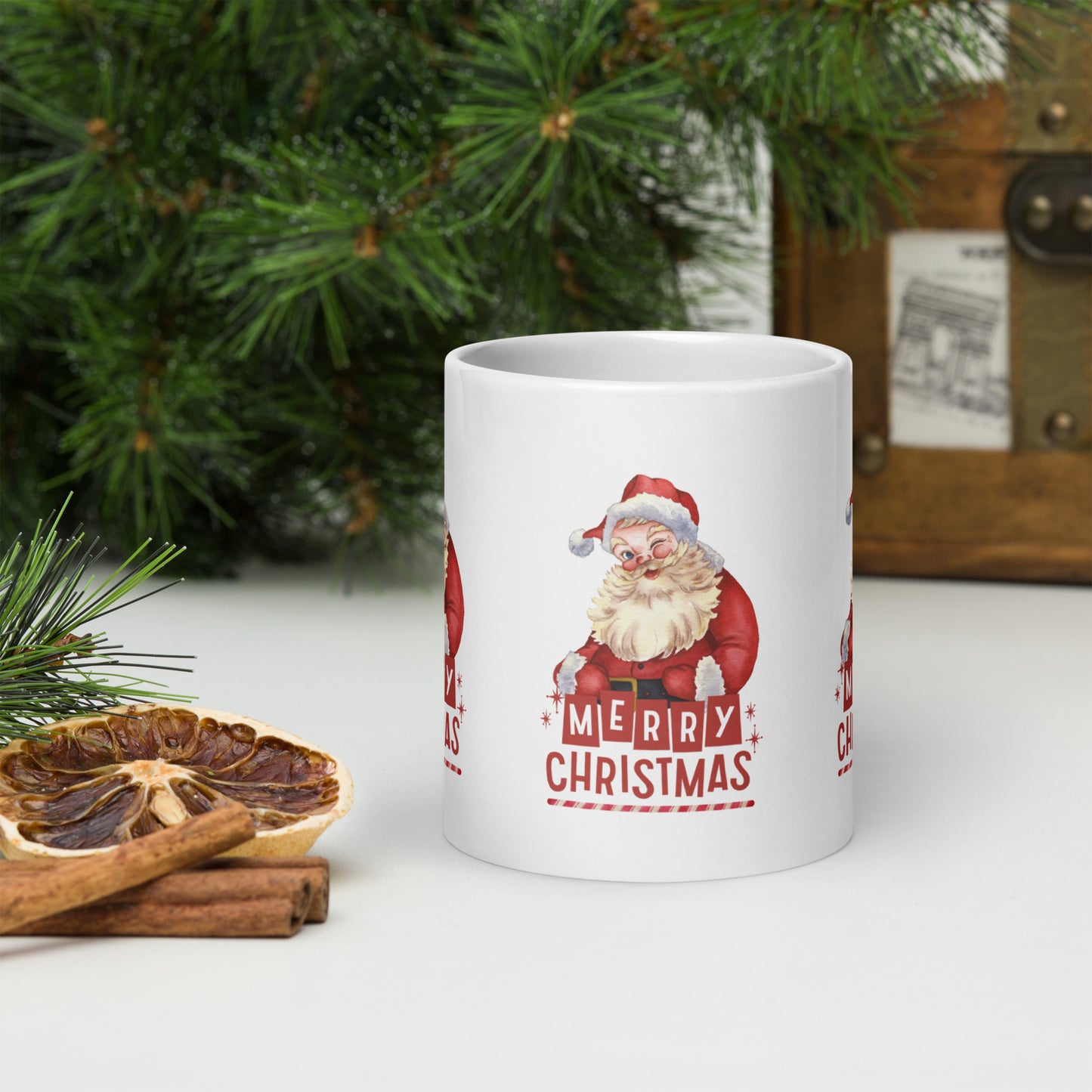 White glossy mug | merry christmas | moods print