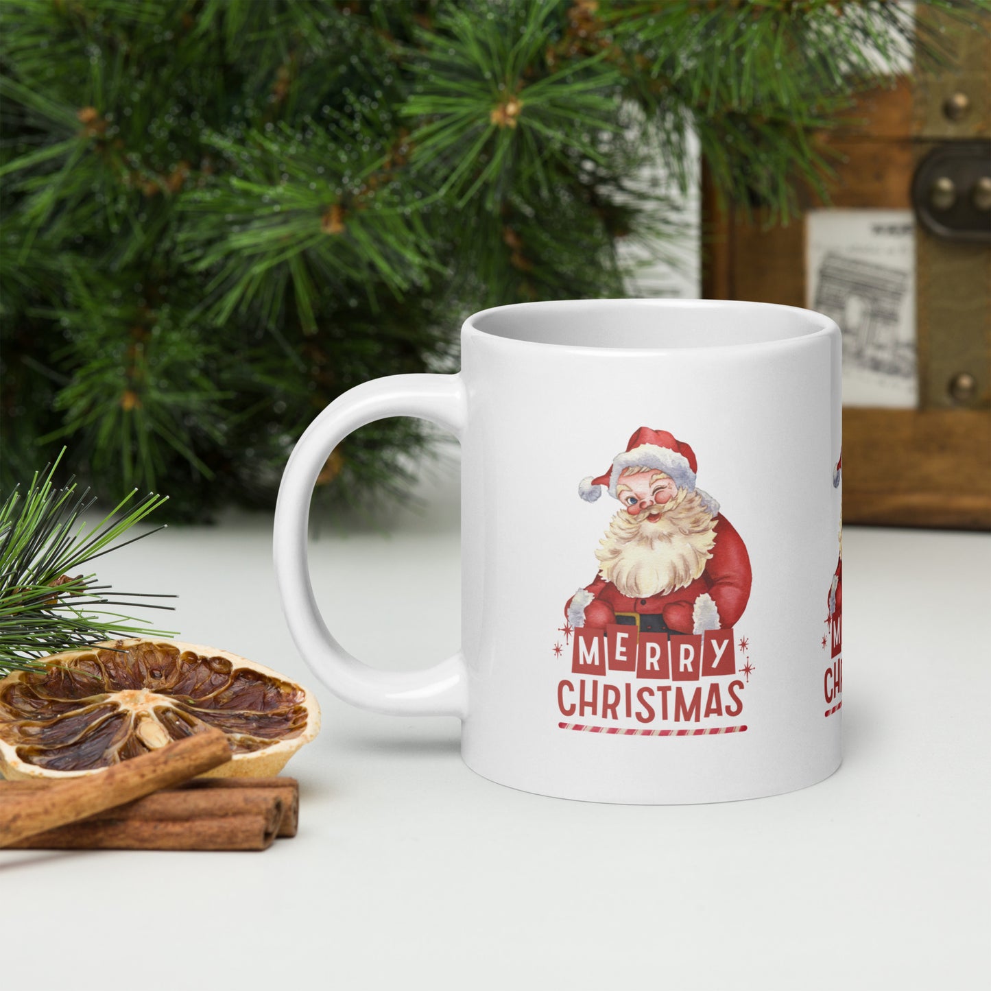 White glossy mug | merry christmas | moods print