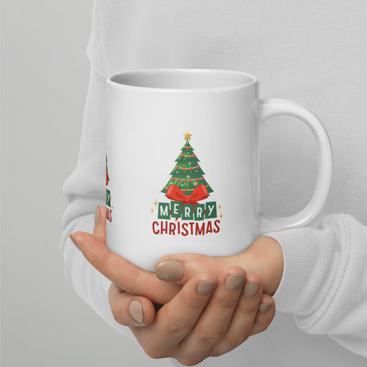 White glossy mug | merry christmas | moods print