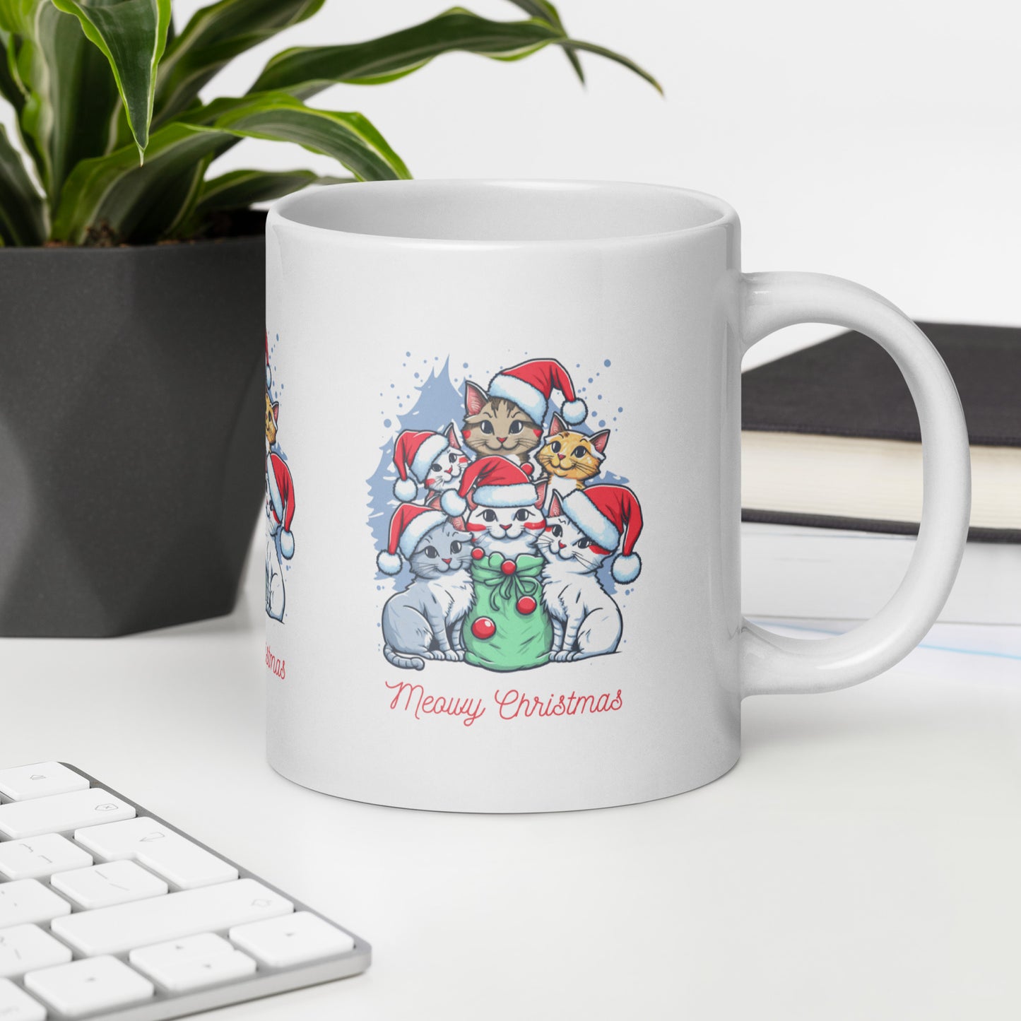 White glossy mug | merry christmas | moods print