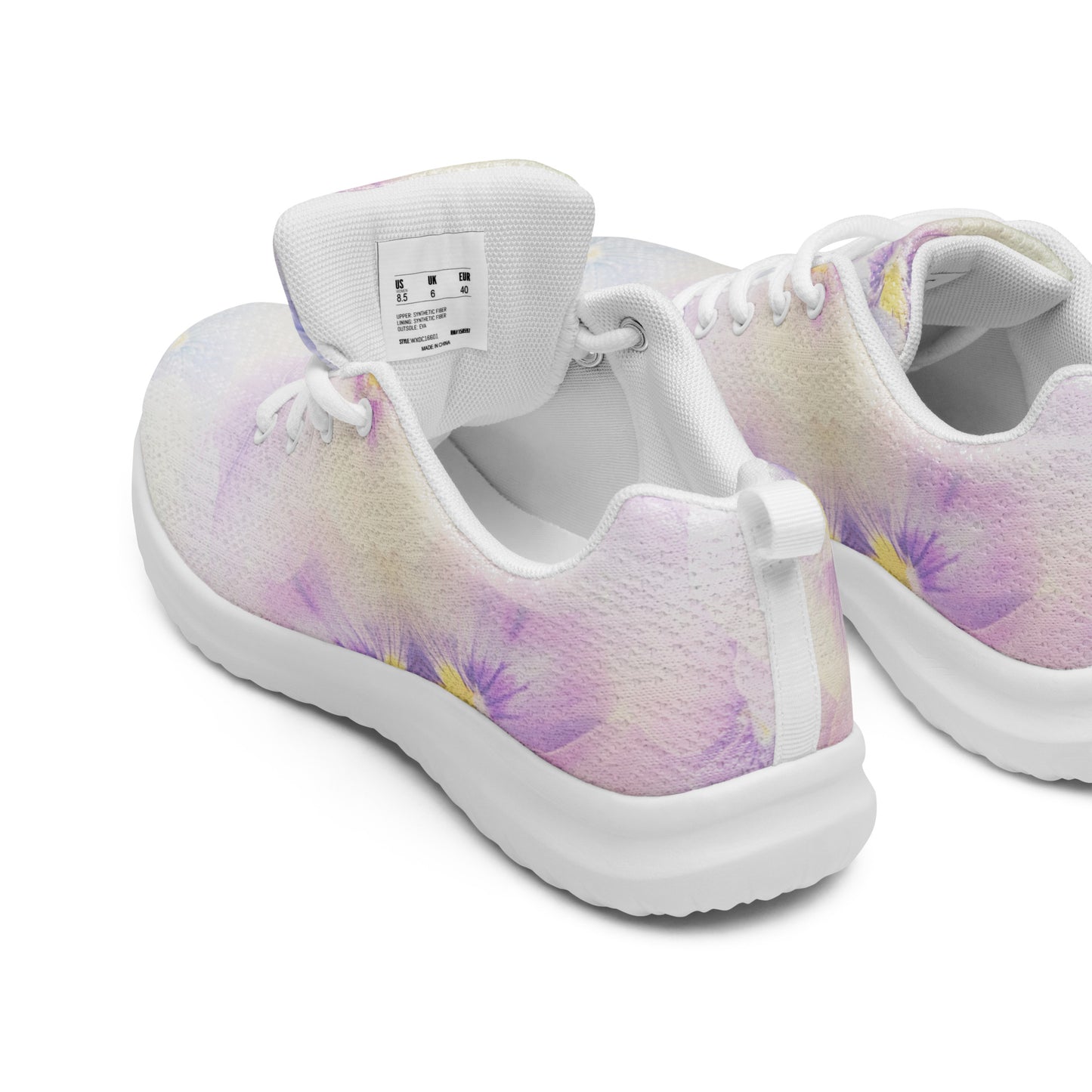 Women’s athletic shoes | Violet Flowers Background | print your demand