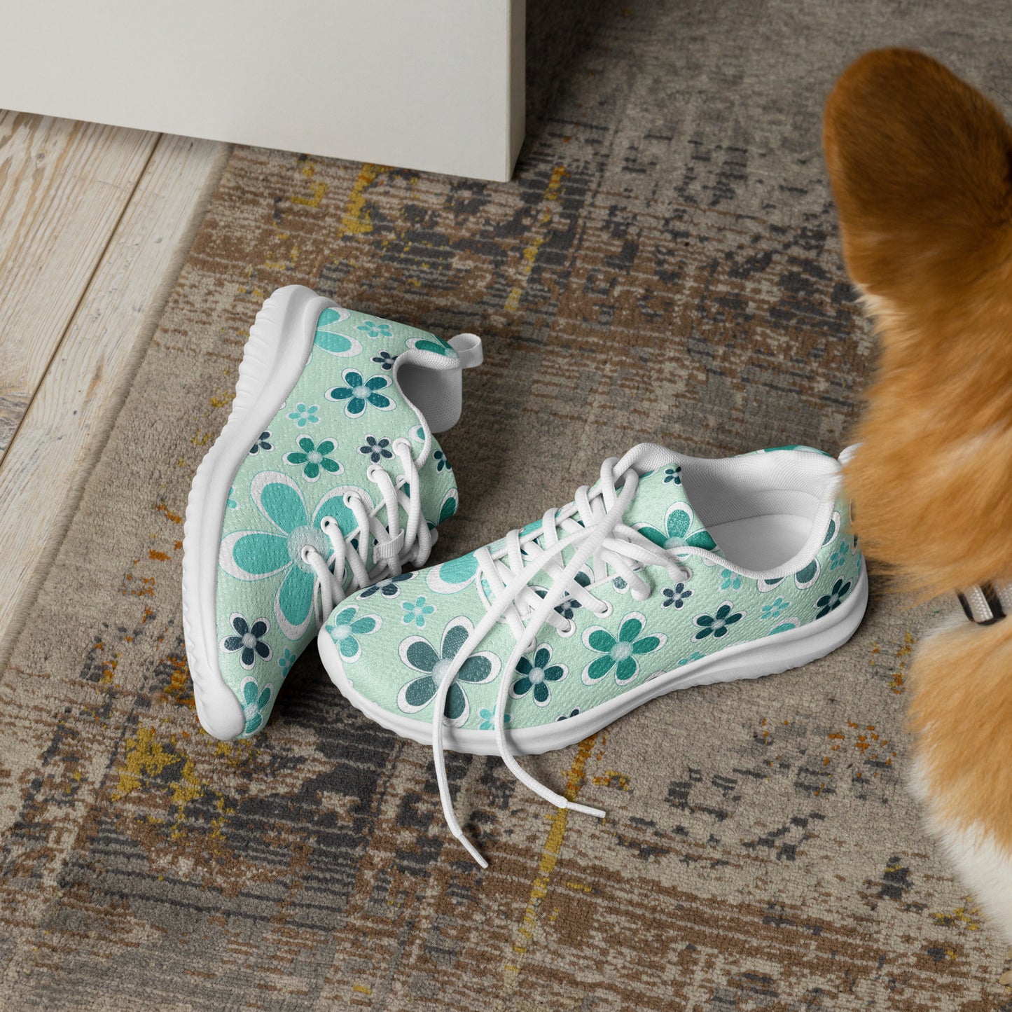Women’s athletic shoes  - Flower Pattern - print on demand
