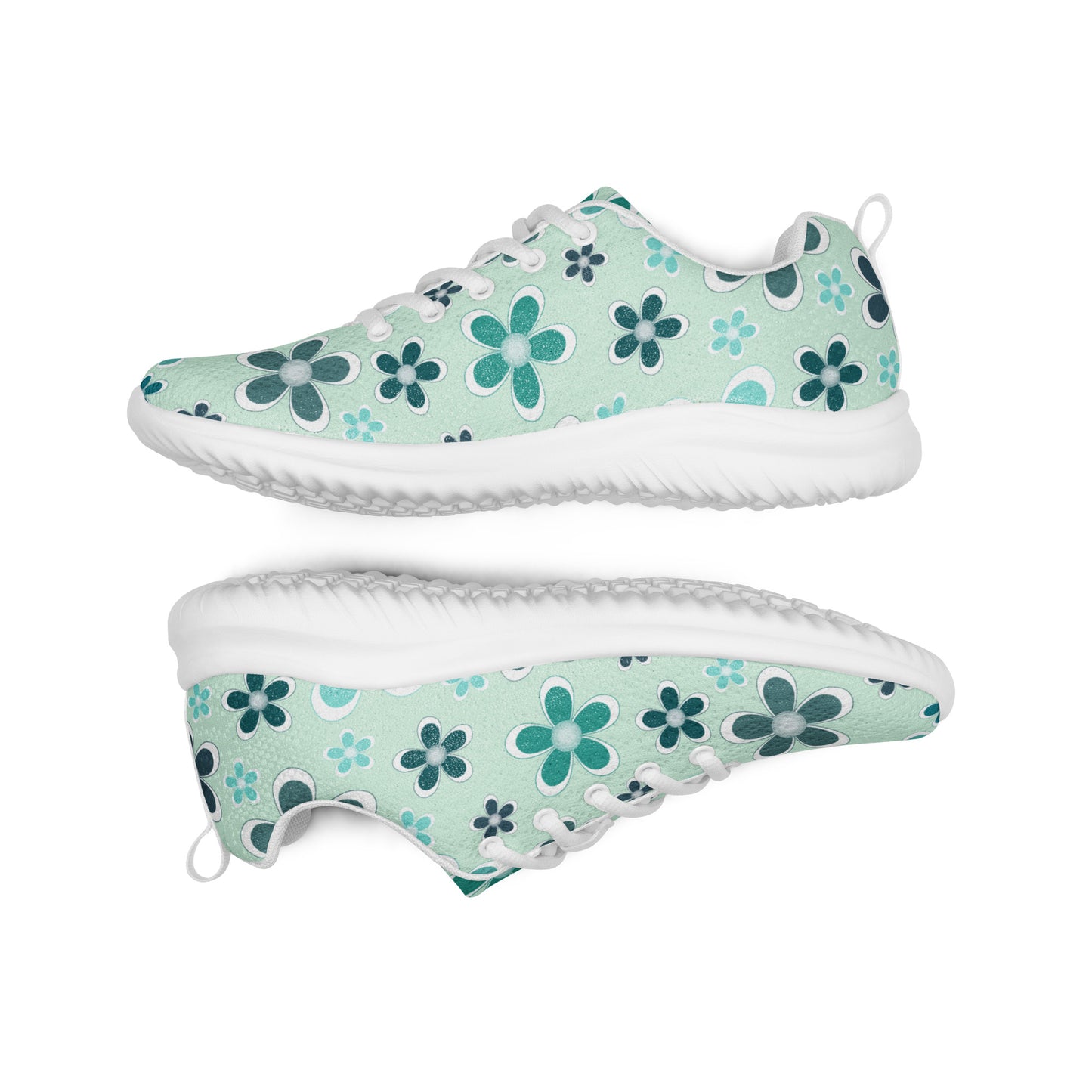 Women’s athletic shoes  - Flower Pattern - print on demand