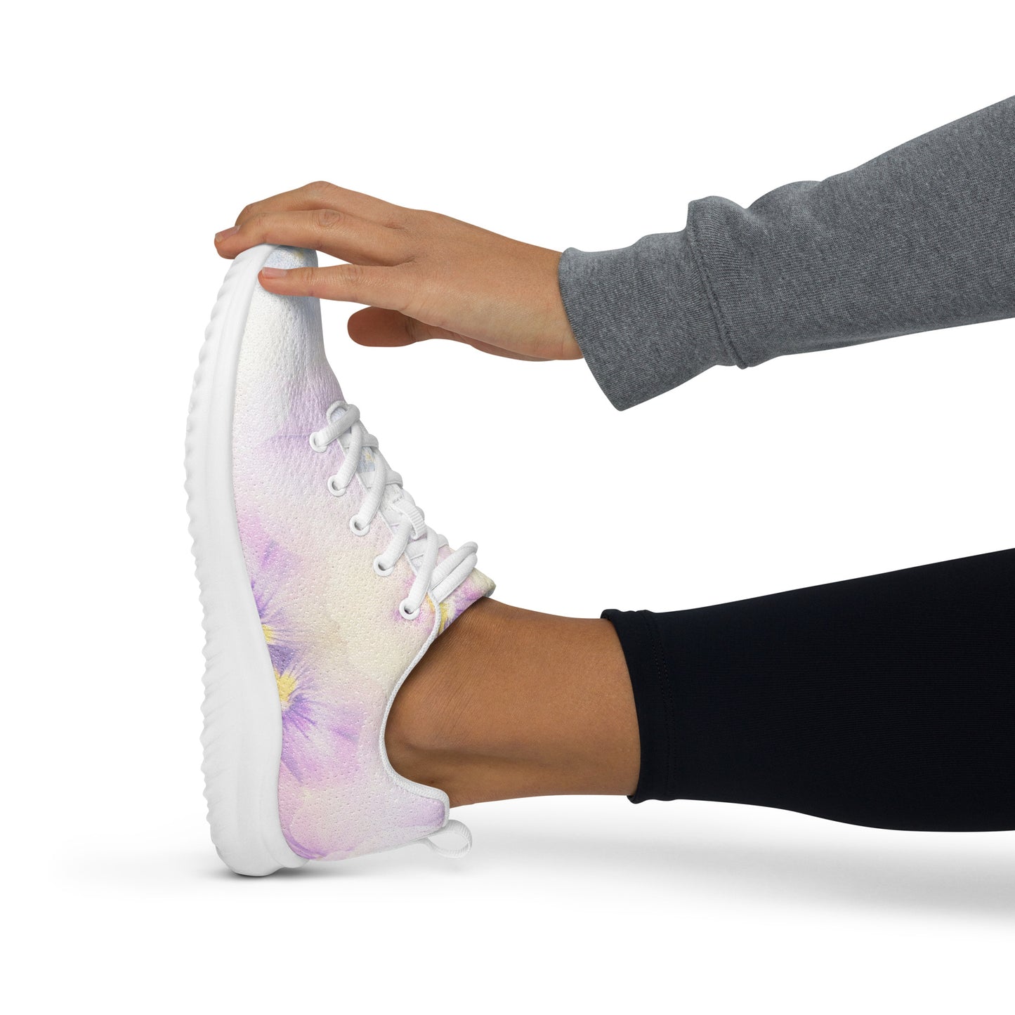Women’s athletic shoes | Violet Flowers Background | print your demand