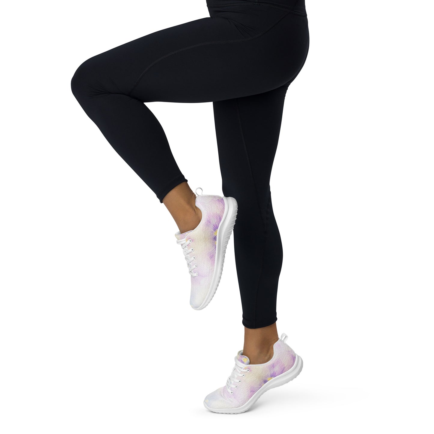 Women’s athletic shoes | Violet Flowers Background | print your demand