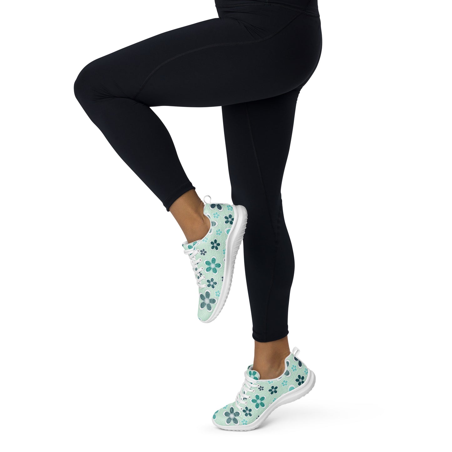 Women’s athletic shoes  - Flower Pattern - print on demand
