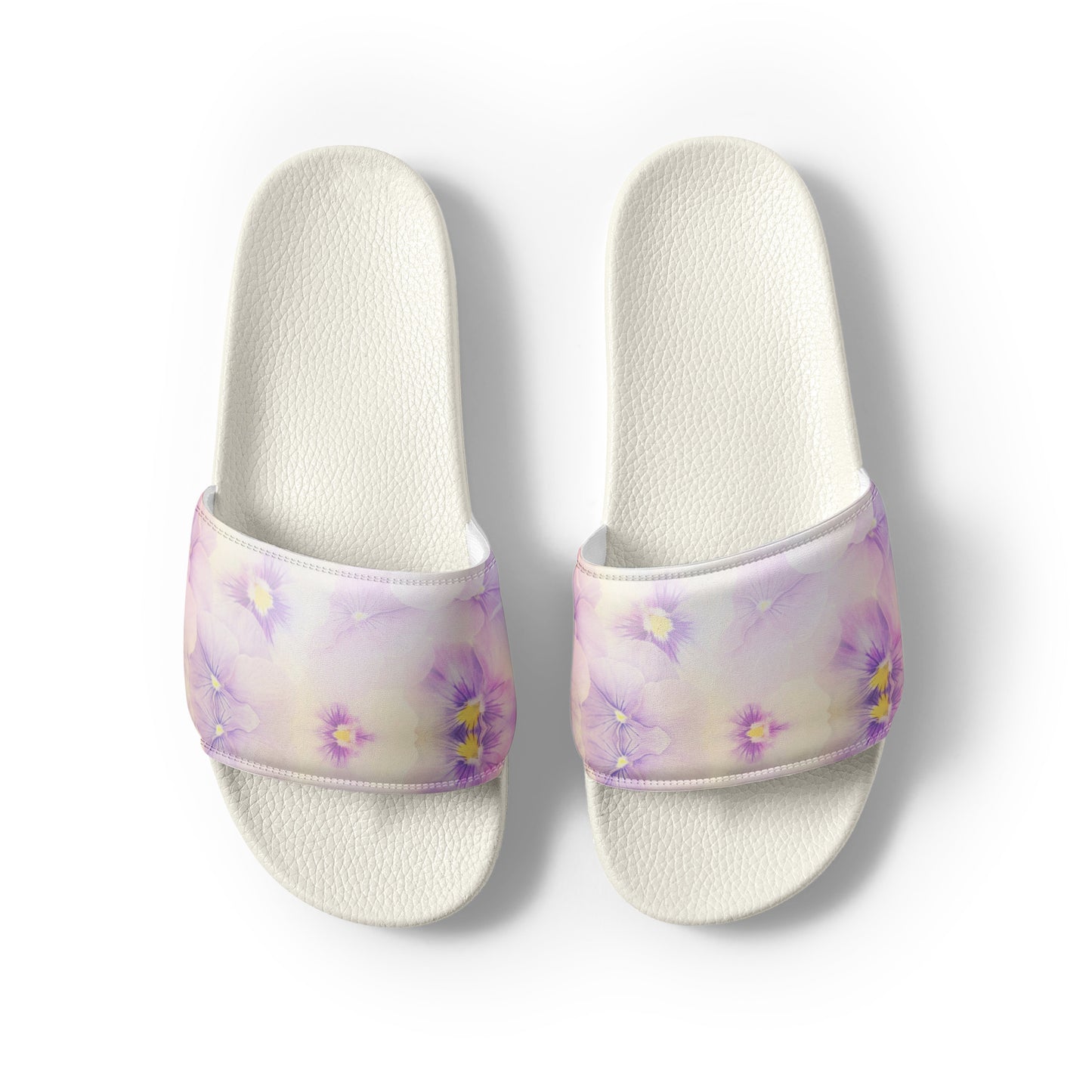 Women's slides  | Violet Flowers Background | print your demand