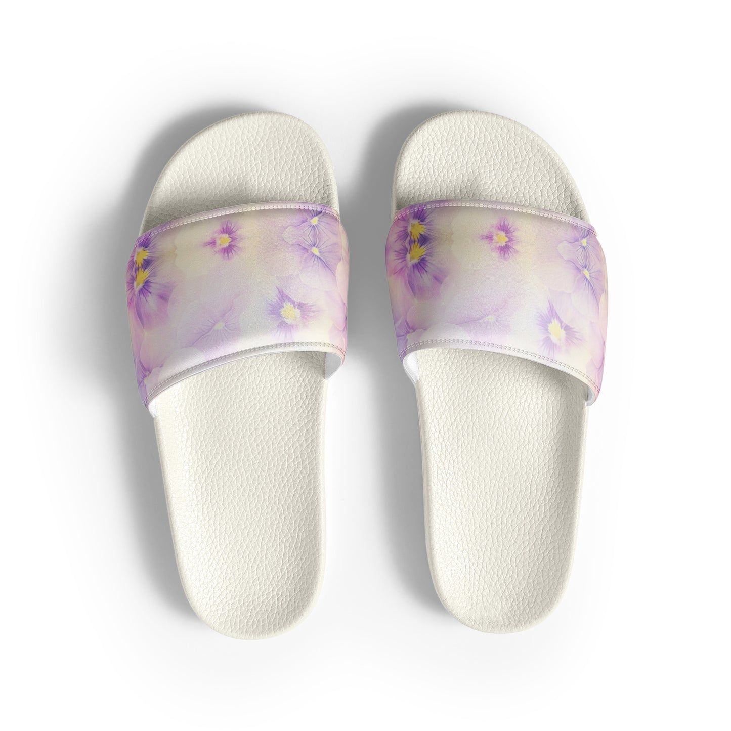 Women's slides  | Violet Flowers Background | print your demand