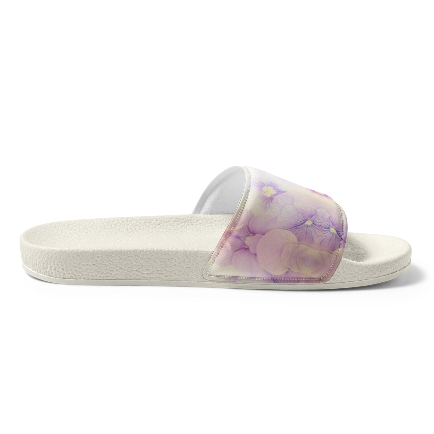 Women's slides  | Violet Flowers Background | print your demand