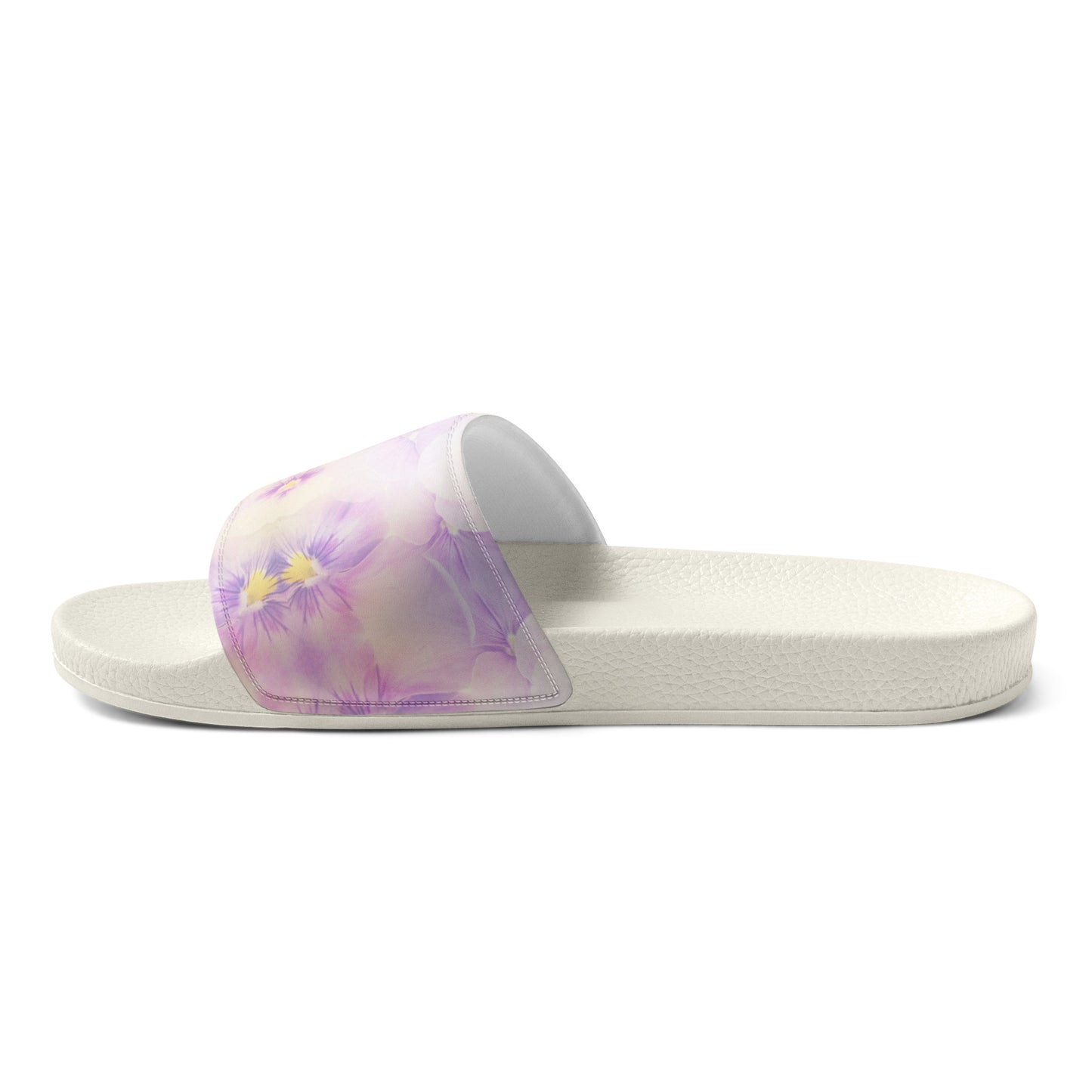 Women's slides  | Violet Flowers Background | print your demand