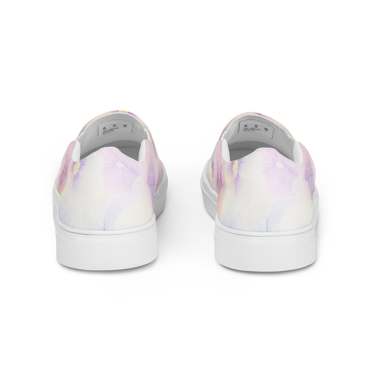 Women’s slip-on canvas shoes  | Violet Flowers Background | print your demand