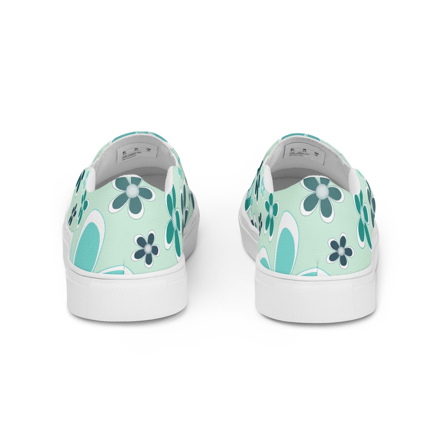 Women’s slip-on canvas shoes - Flower Pattern - print on demand