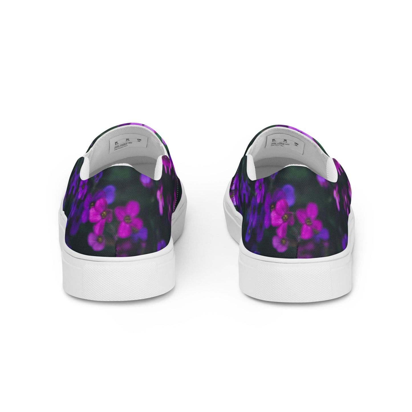 Women’s slip-on canvas shoes - flower design - print on demand